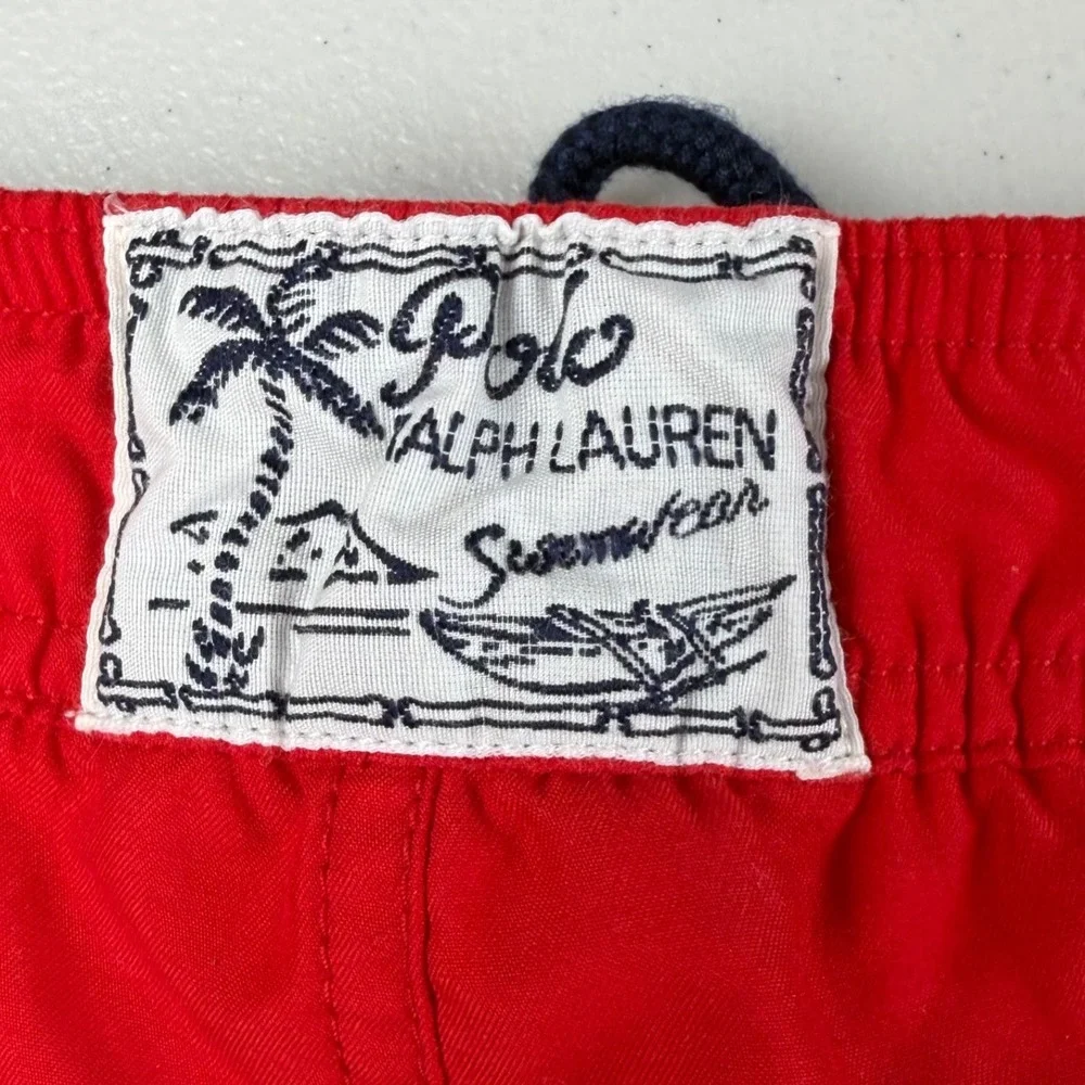 Polo Ralph‎ Lauren Swim Trunks Boys XL 18-20 Red Board Shorts NWT